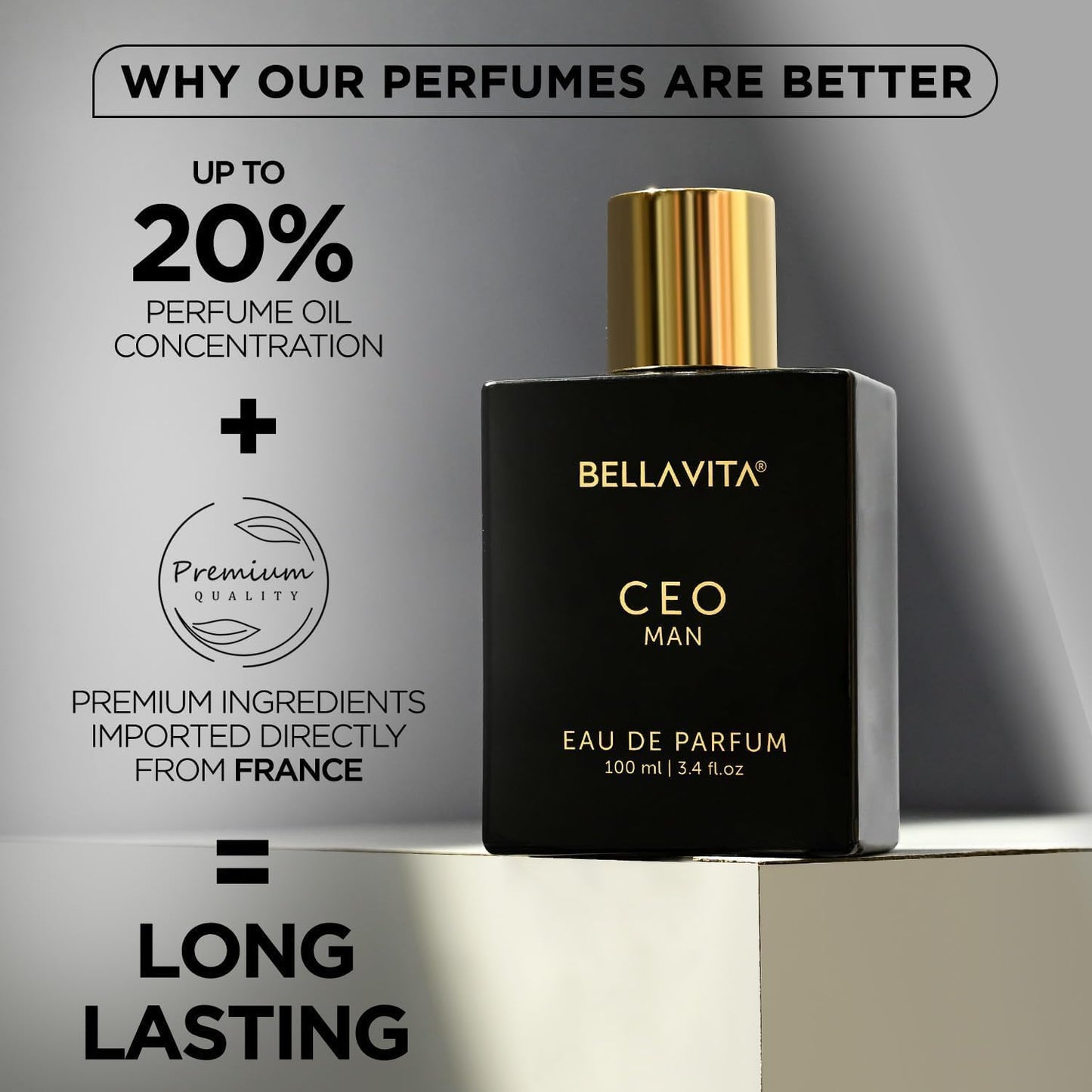 Bella Vita Luxury CEO Men Long Lasting Perfume for Man