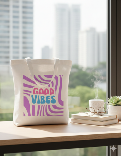 Tote GOOD VIBES Bag Zipper